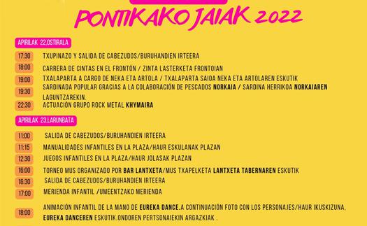 Noticia Pontikako Jaiak 2022