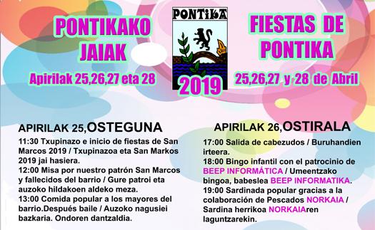 Noticia Fiestas de Pontika 2019